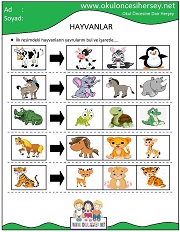 Hayvanlar Çalışma Sayfaları